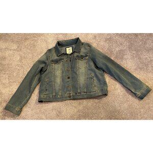 Sonoma Womens Blue Denim Jean Jacket Stone Wash XL